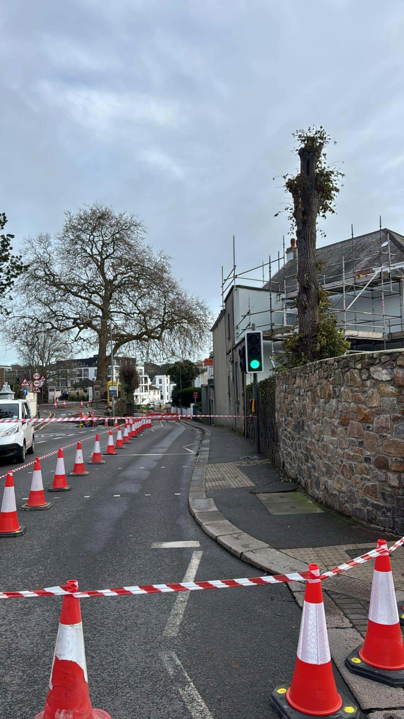 Rouge Bouillon water main unstable building image