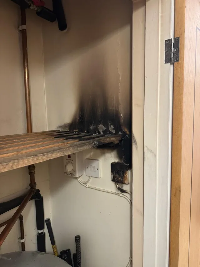 Airing cupboard fire 18 Dec 2024