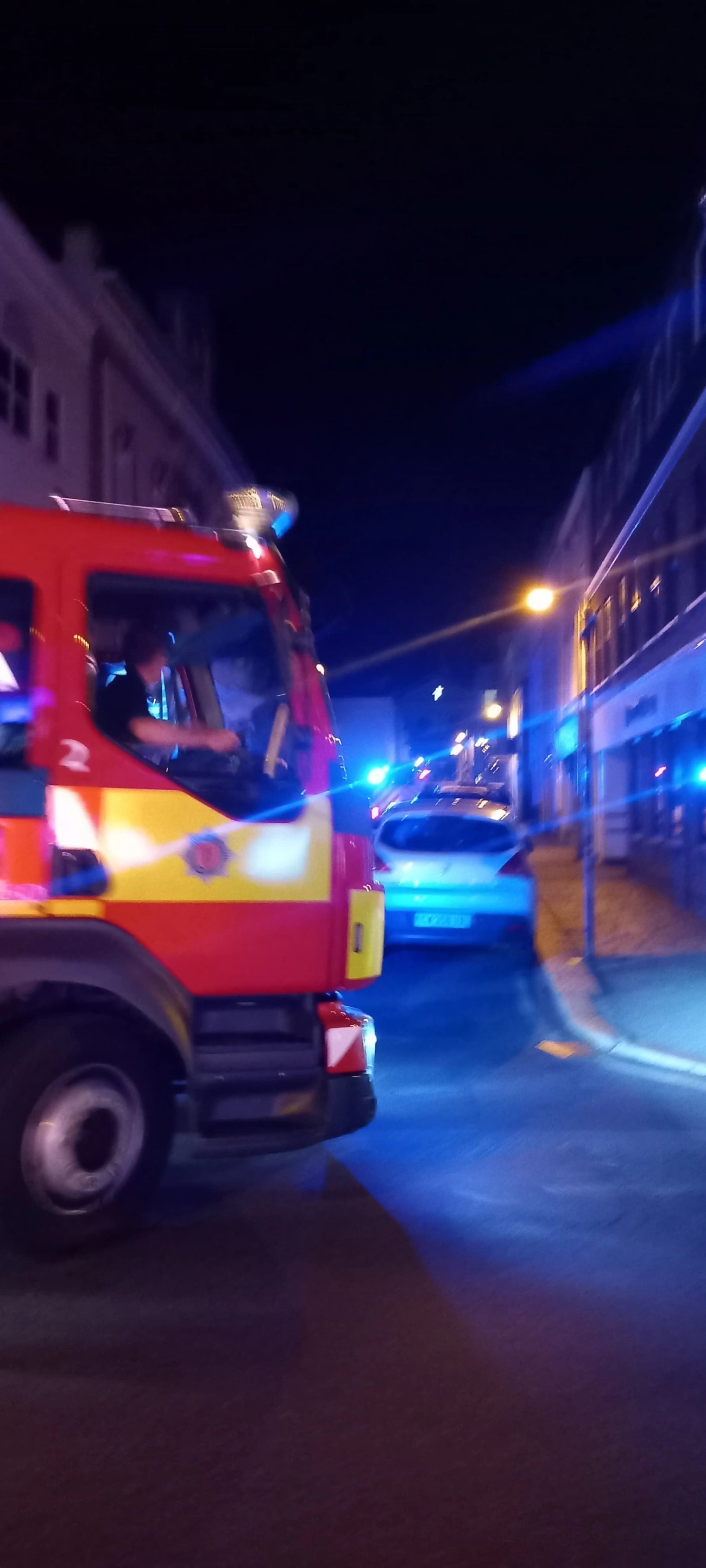 Blocked road fire incident oct 2025